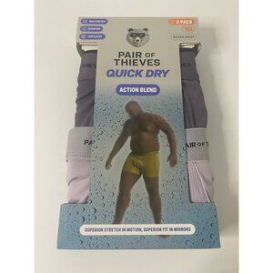 Pair of Thieves Men's Quick Dry Action Blend Boxer Briefs Sz 2XL 2-Pk Lavender‎